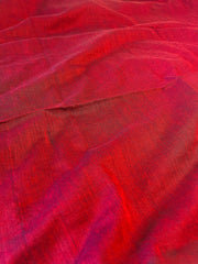 HRIDYA♥️✨MAROON WITH GREEN KHADI COTTON SAREE (SU 775)