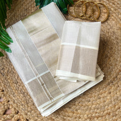 Ready to Wear Champagne Plain  Saree (SU 491)
