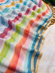 CANDY STRIPES🍭MUL COTTON SAREE (SU 764)