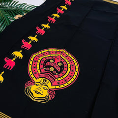 KATHAKALI WITH ELEPHANT✨ PRINT DHOTI (SU 796)