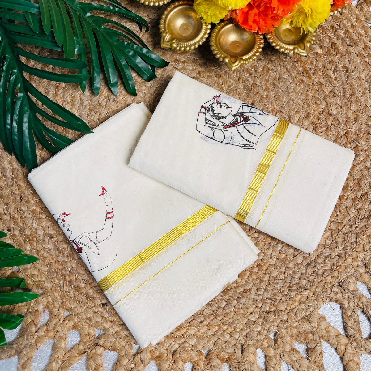 നൃത്താഞ്‌ജലി ✨🪞PRINT DESIGN SET MUND (SU 779)