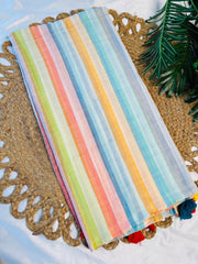CANDY STRIPES🍭MUL COTTON SAREE (SU 764)
