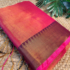 SUNSET EMBER☀️🩷TISSUE SILK SAREE ( SU 766)